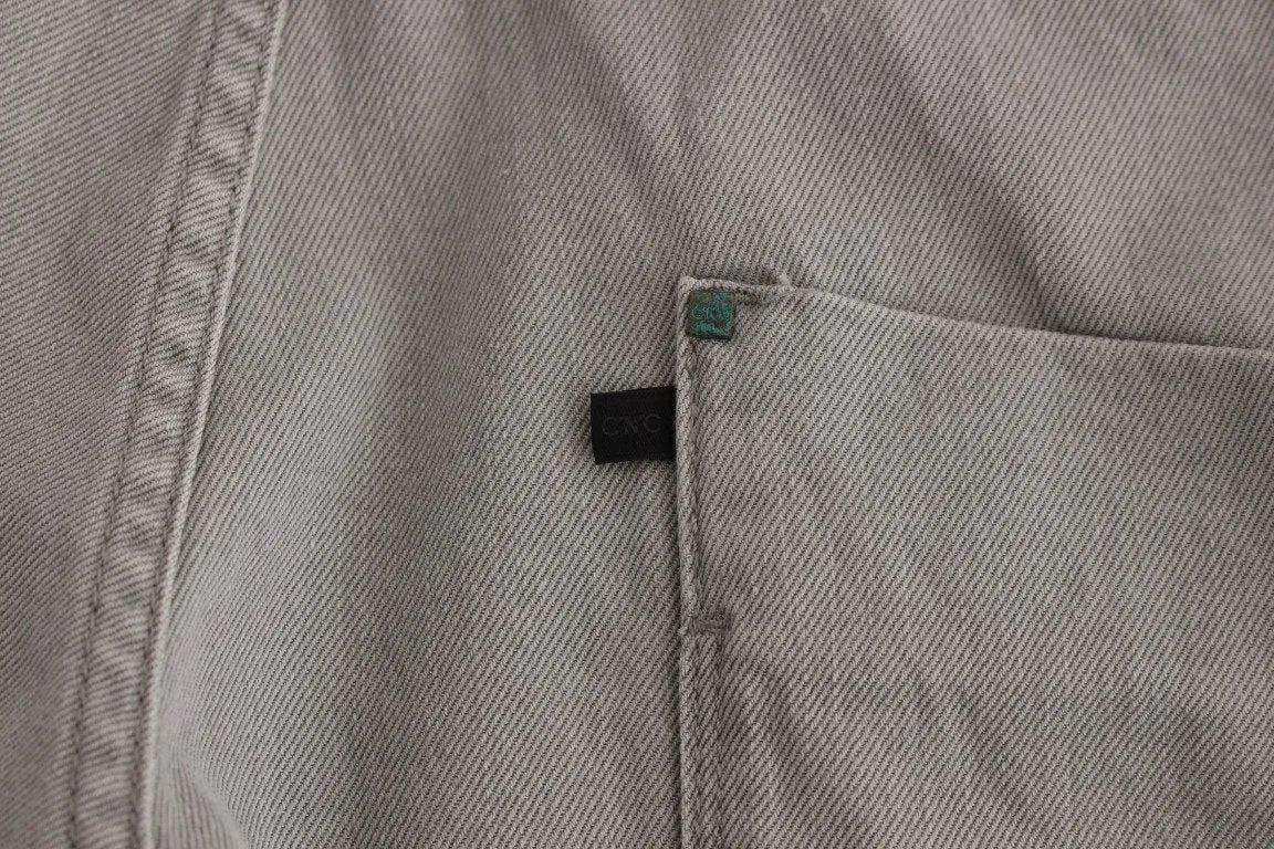 Gray denim regular fit jeans