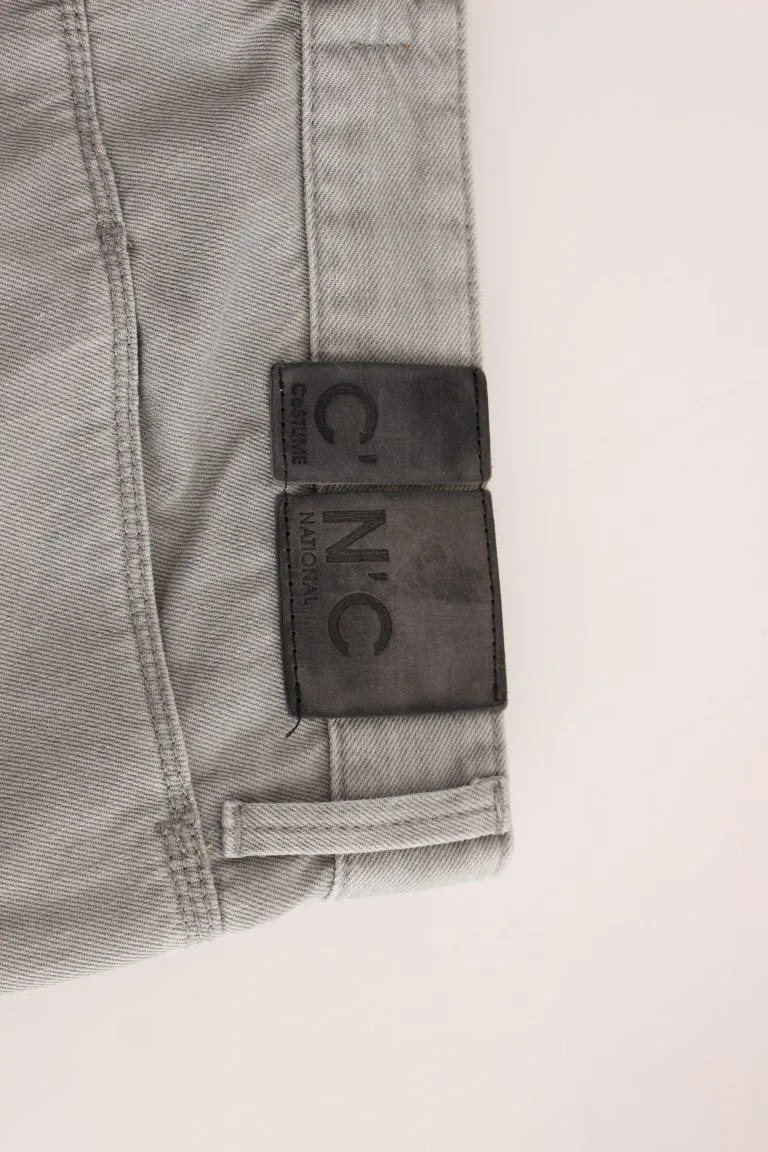 Gray denim regular fit jeans