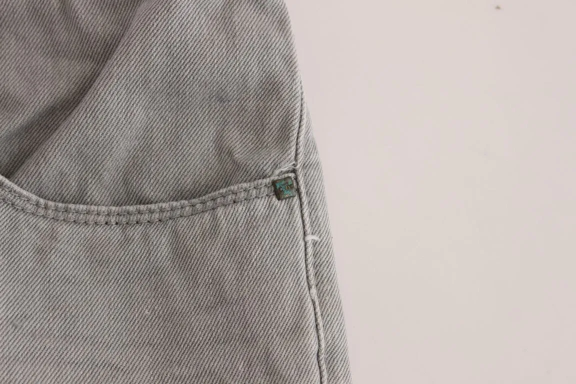 Gray denim regular fit jeans