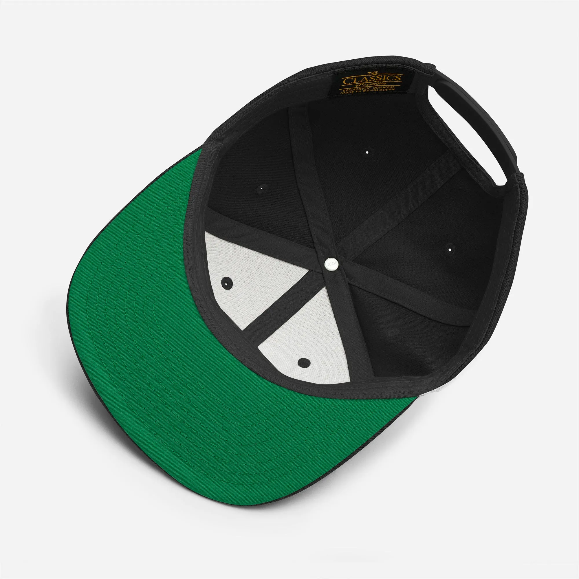 Habitual Linestepper Snapback Hat (Black Stitching)