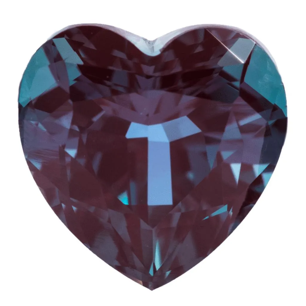 Heart Chatham Lab-Grown Alexandrite Gems
