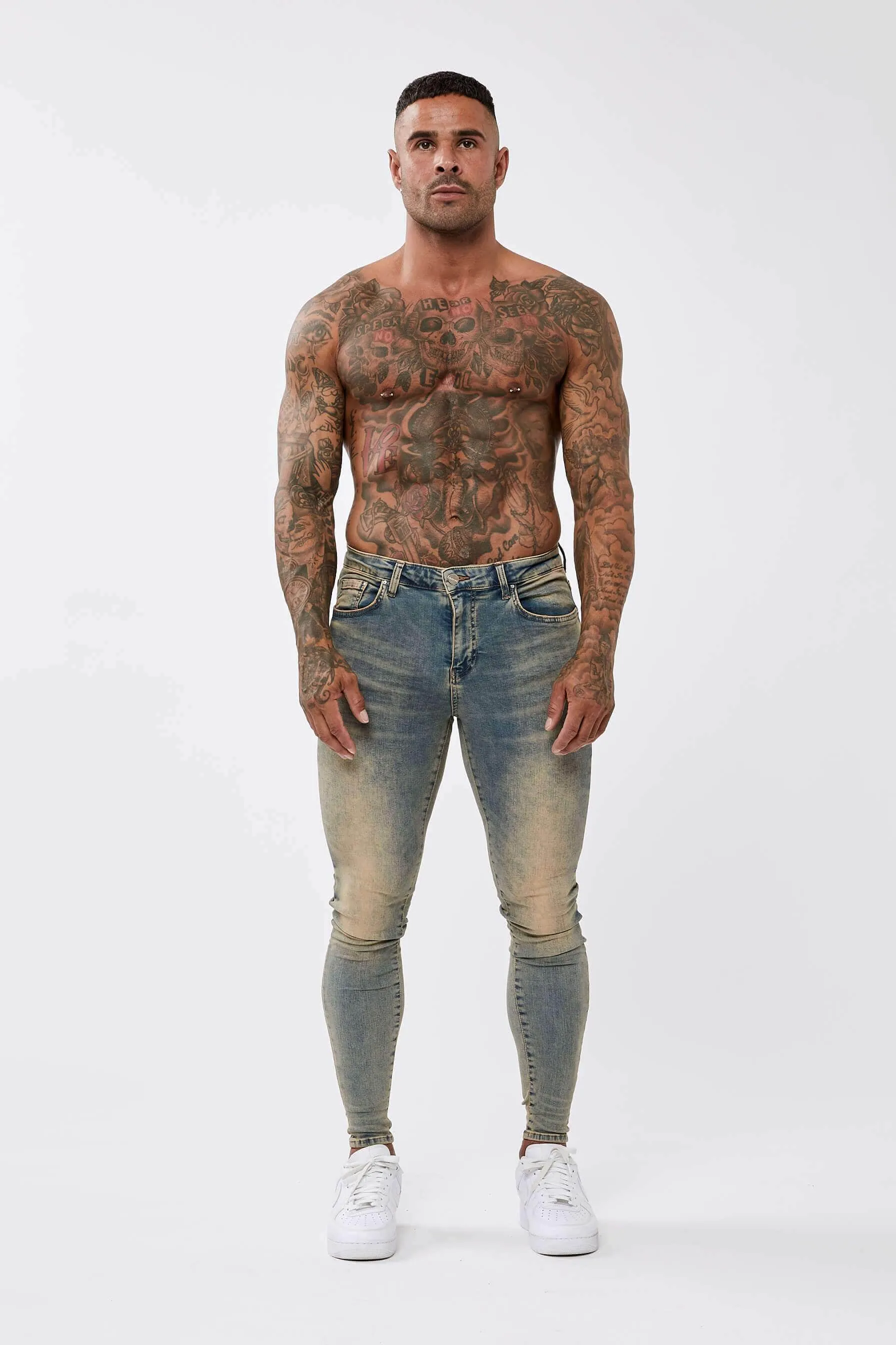 HEAVY STONE WASH - SPRAY ON JEANS