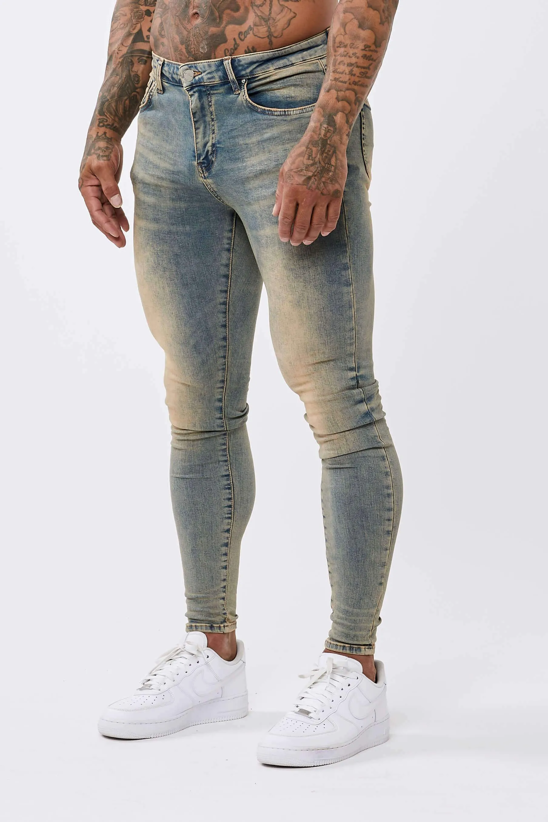 HEAVY STONE WASH - SPRAY ON JEANS
