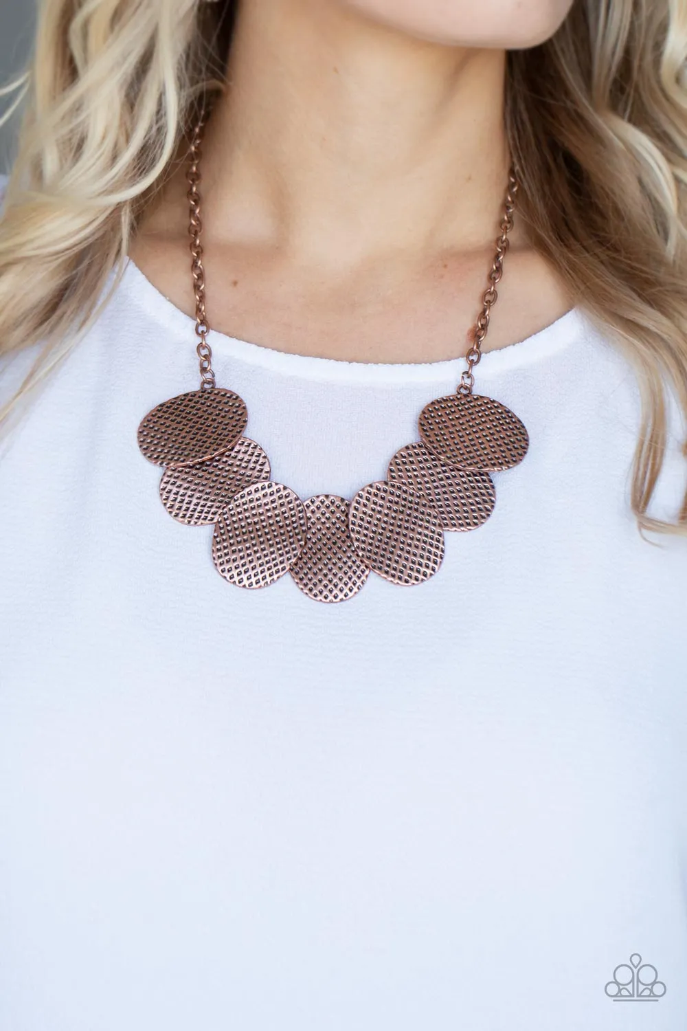 Industrial Wave - Copper Necklace