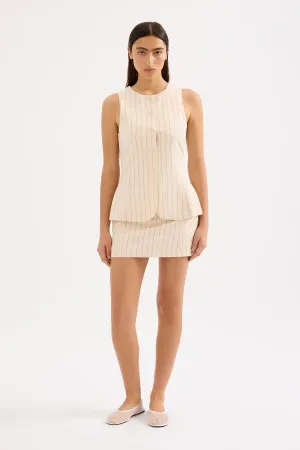 IRVING PINSTRIPE MINI SKIRT