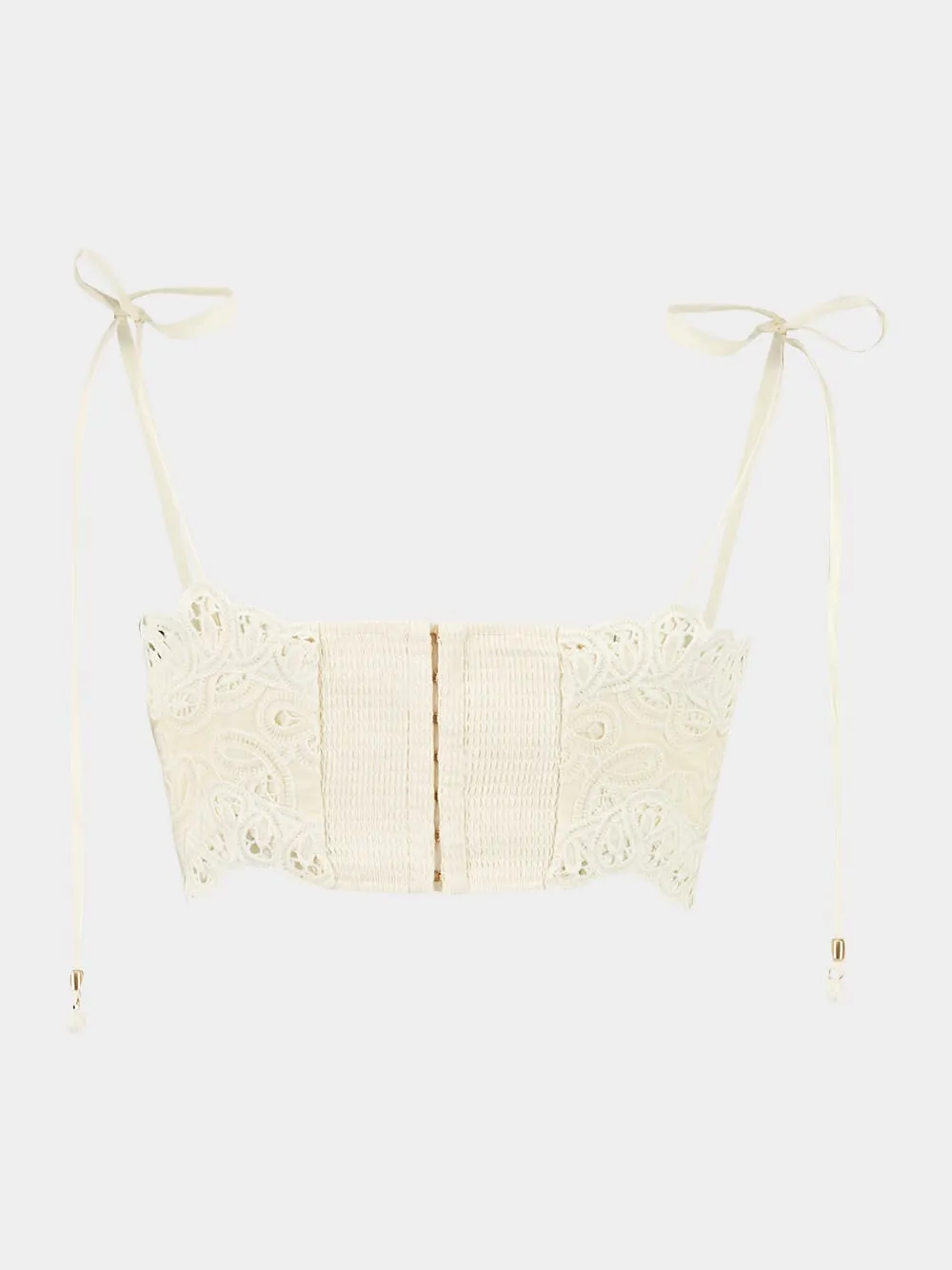 Ivory Rhiannon Embroidered Cropped Bodice