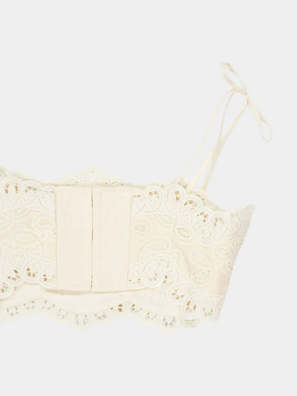 Ivory Rhiannon Embroidered Cropped Bodice