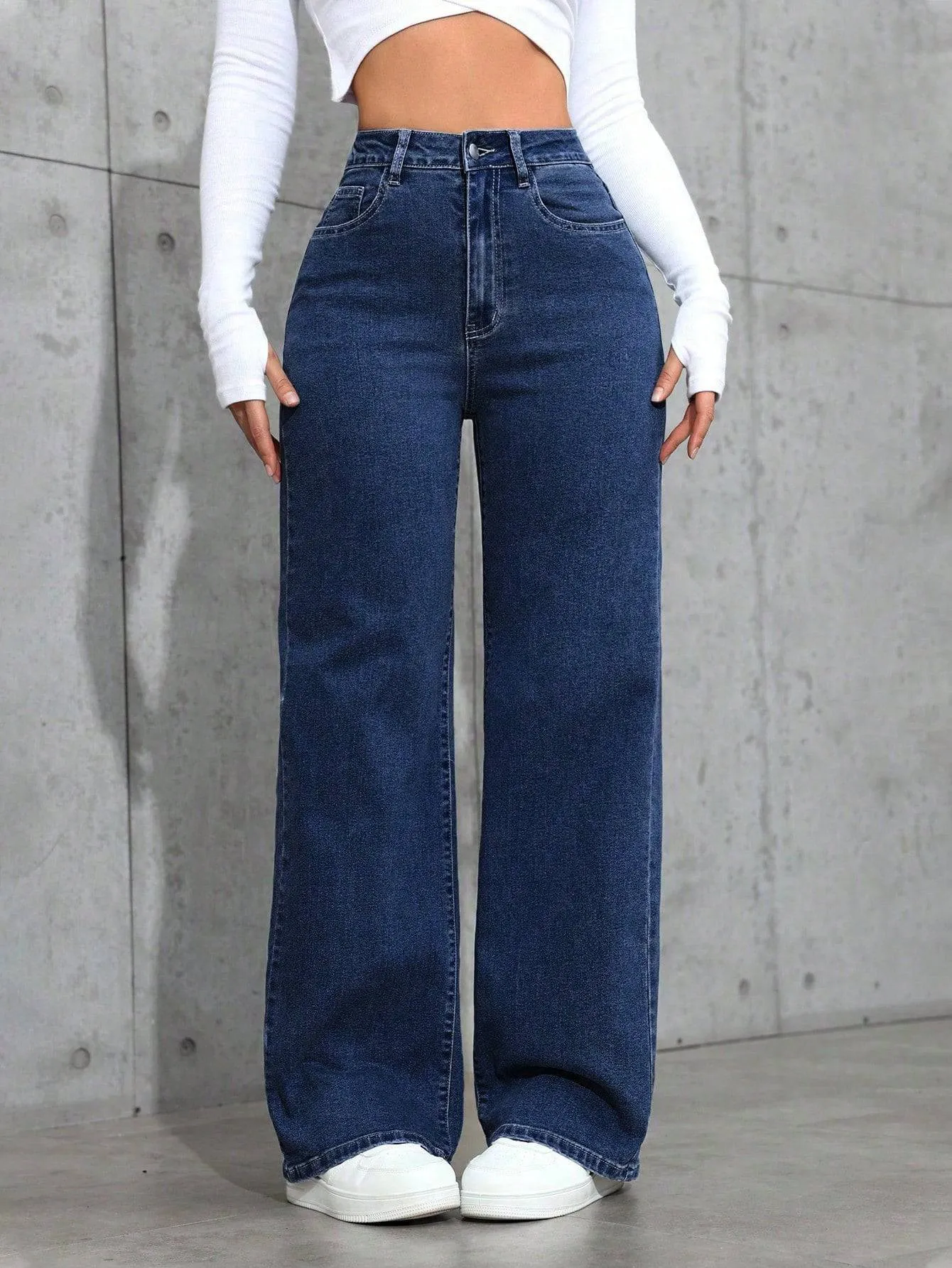 Ivory Stride Straight Fit Jeans