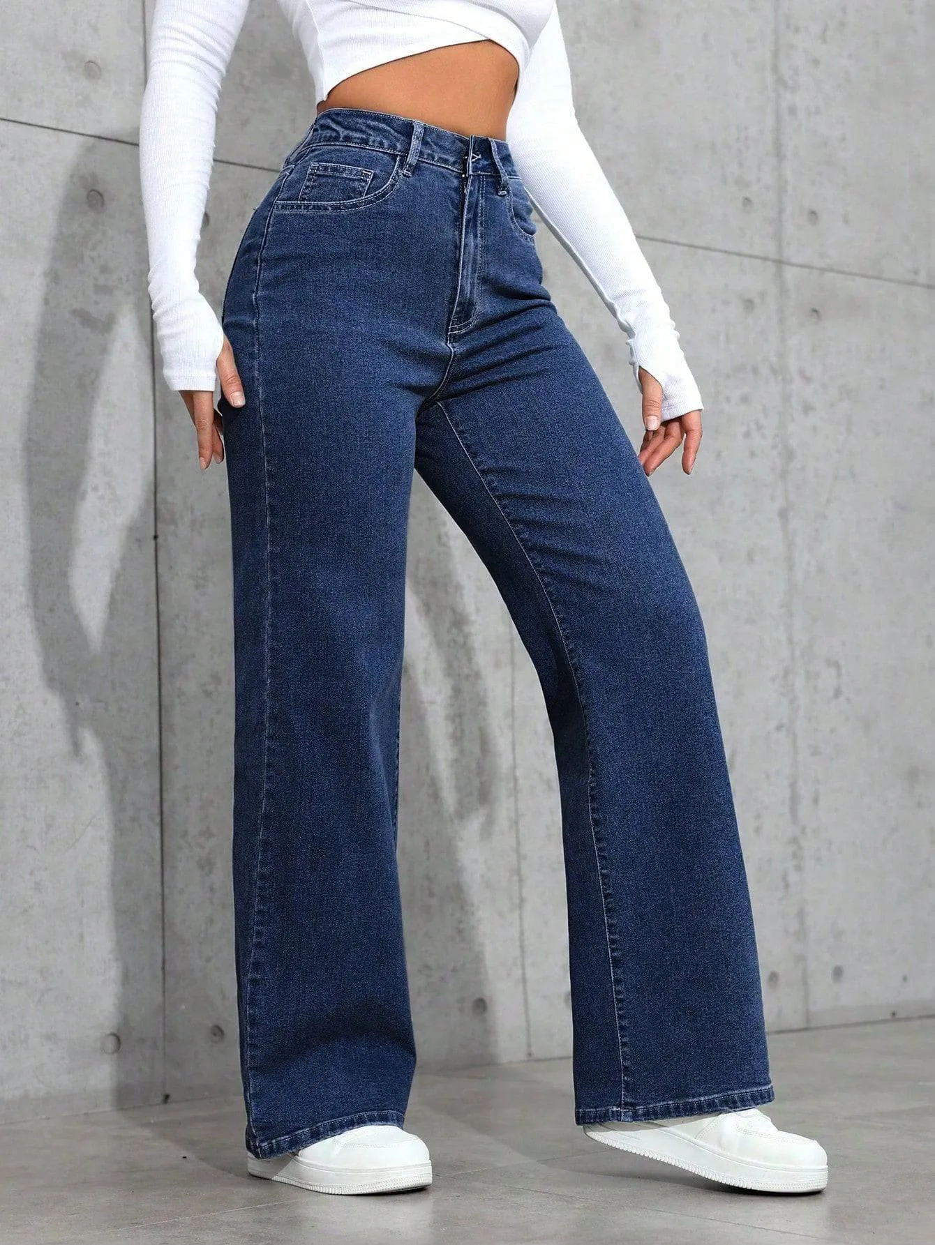 Ivory Stride Straight Fit Jeans