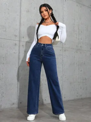 Ivory Stride Straight Fit Jeans