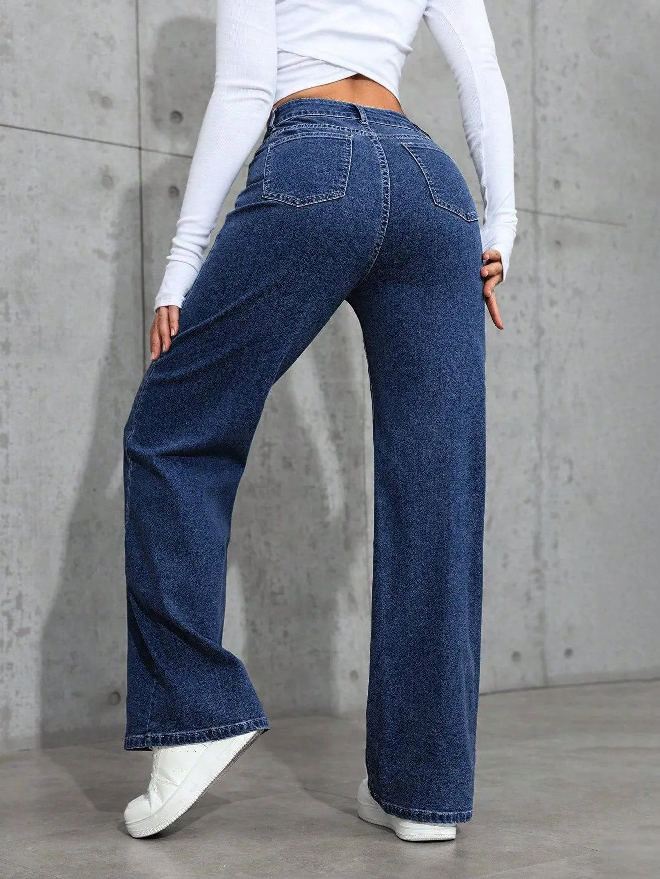Ivory Stride Straight Fit Jeans
