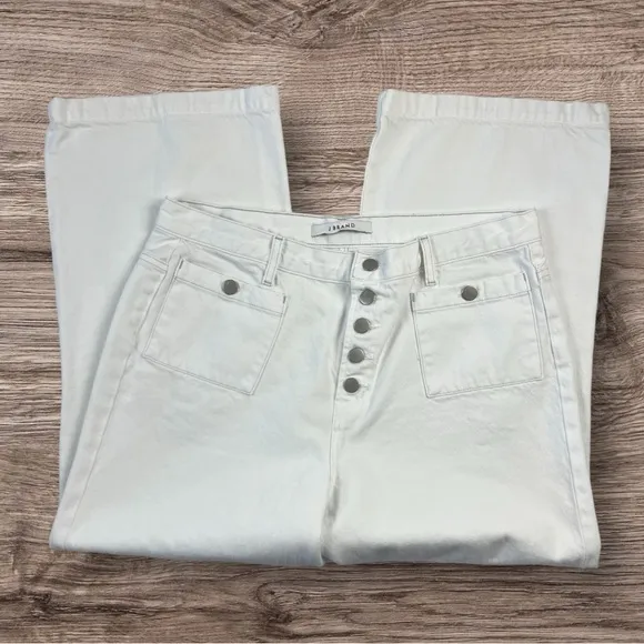 J Brand Joan High Rise Wide Leg Cropped Jeans Sz:32
