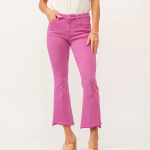 Jeanne Carnation Pink Crop Hi-Low Hem