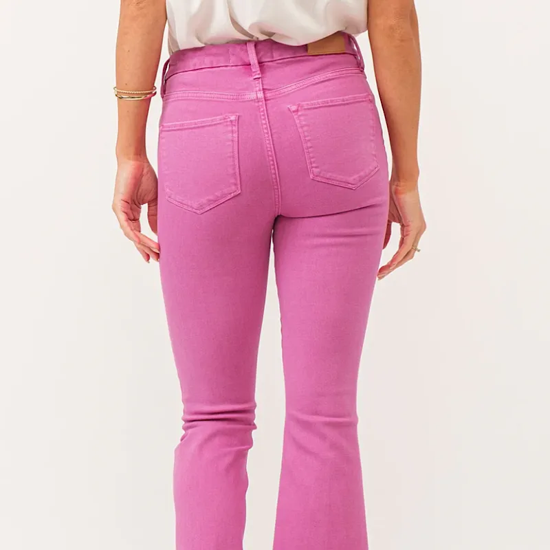 Jeanne Carnation Pink Crop Hi-Low Hem