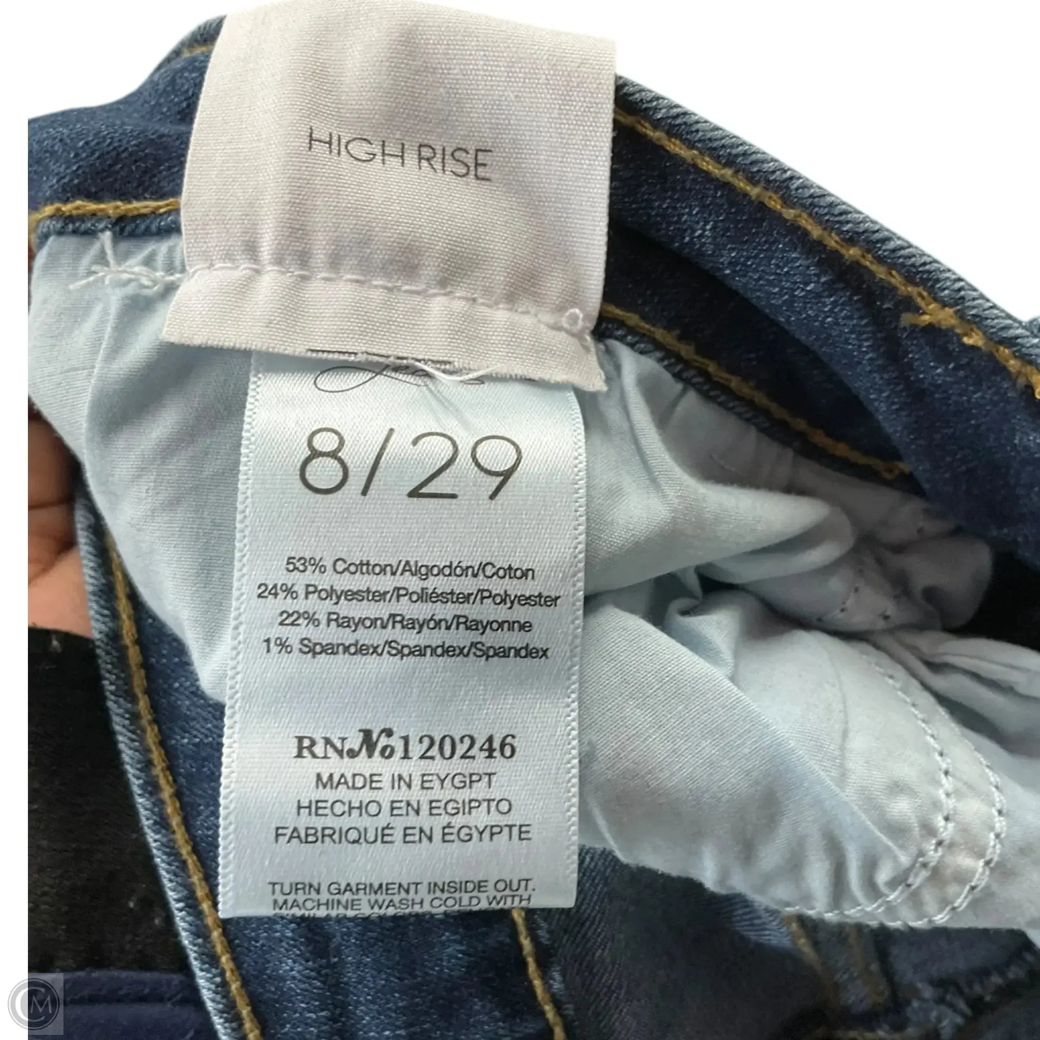 Jeans Cropped By Kensie In Blue Denim, Size: 8