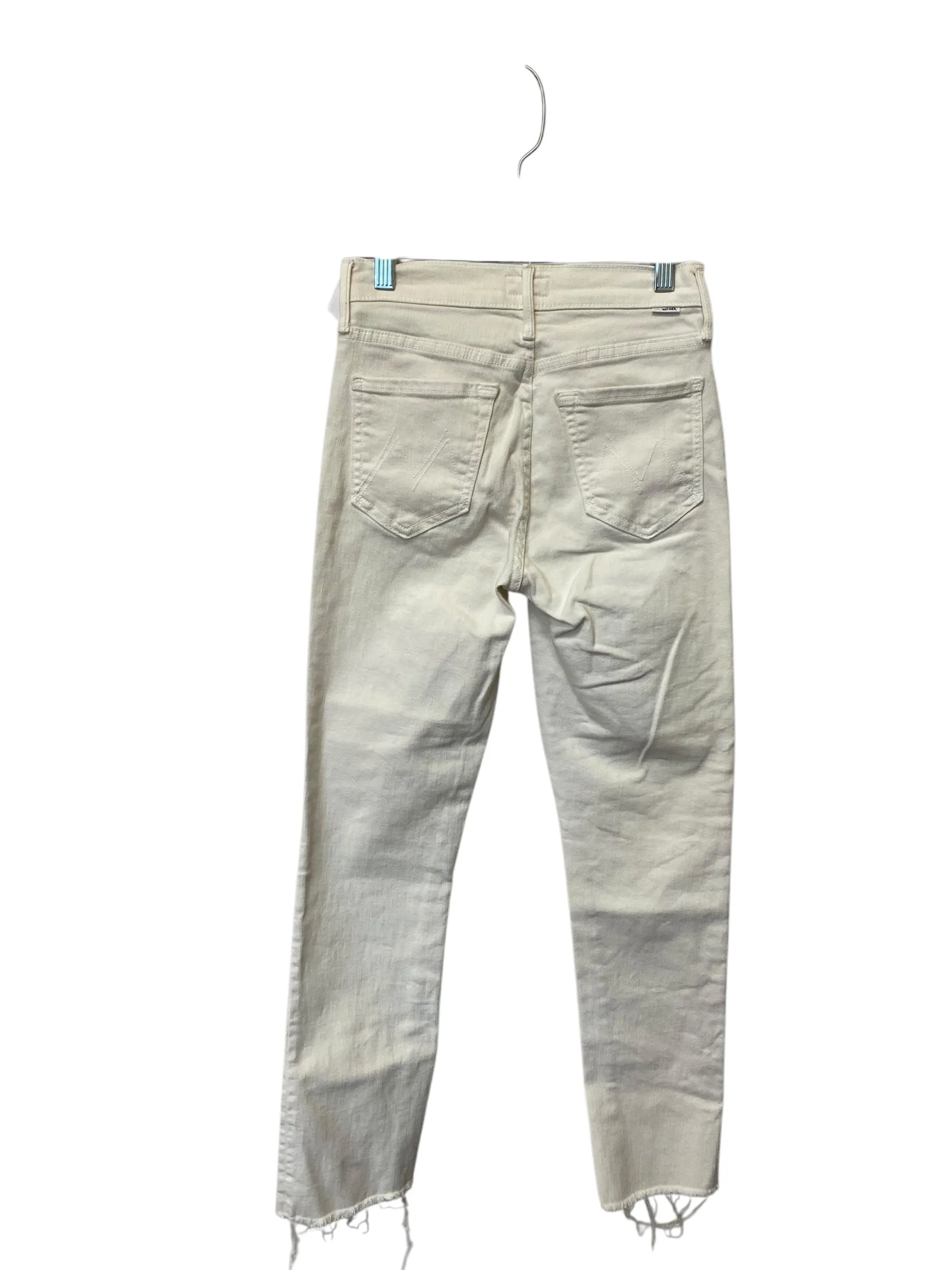 Jeans Cropped By Mother In Cream, Size: 24