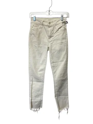 Jeans Cropped By Mother In Cream, Size: 24