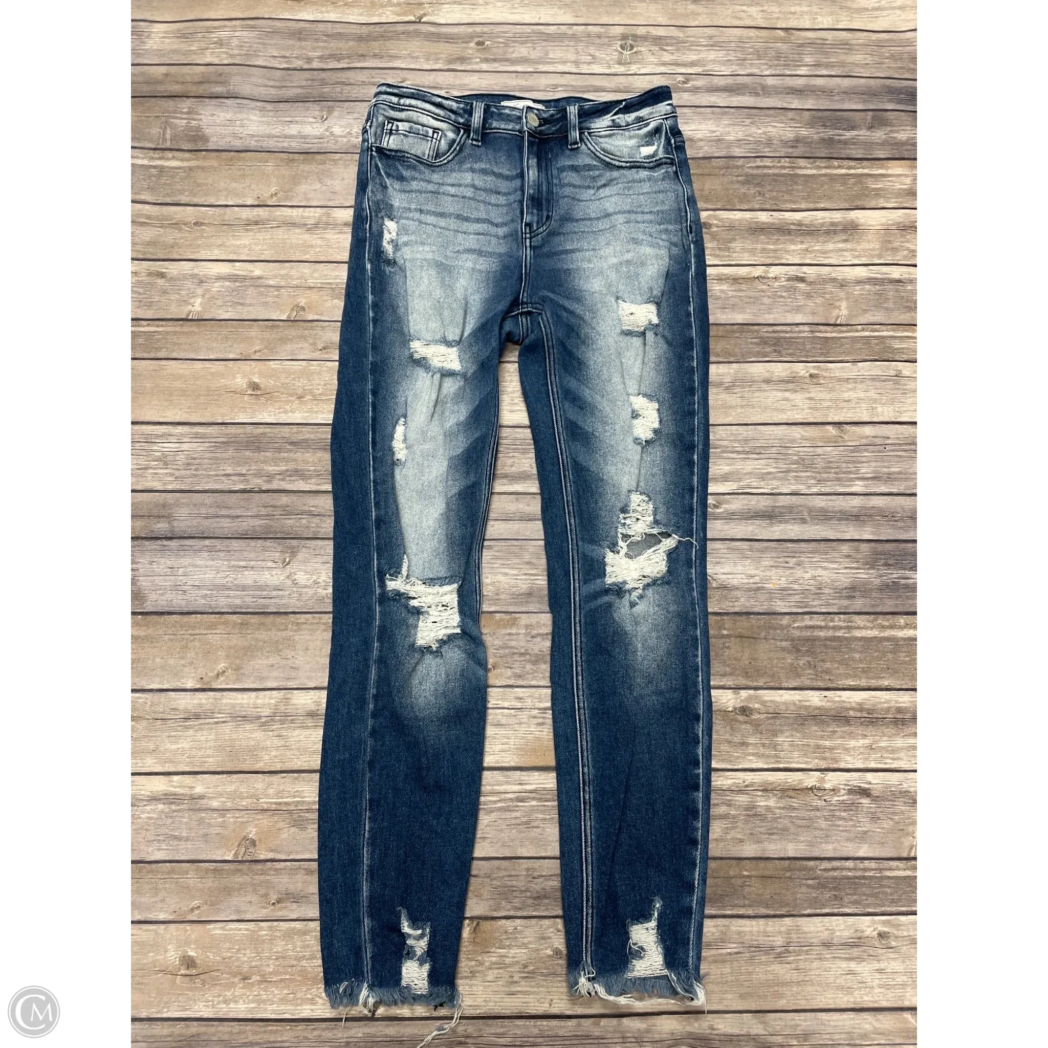 Jeans Skinny By Kancan In Blue Denim, Size: 4