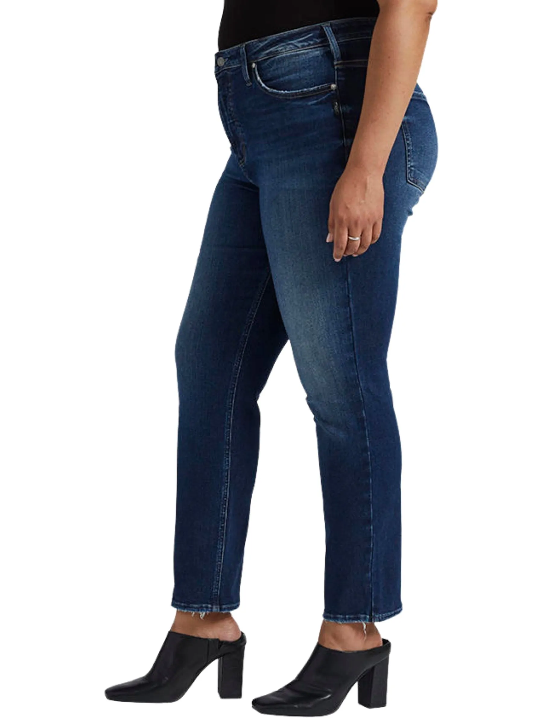 Jeans Taille Haute Infinite Fit Taille Plus (Indigo) de Silver Jeans