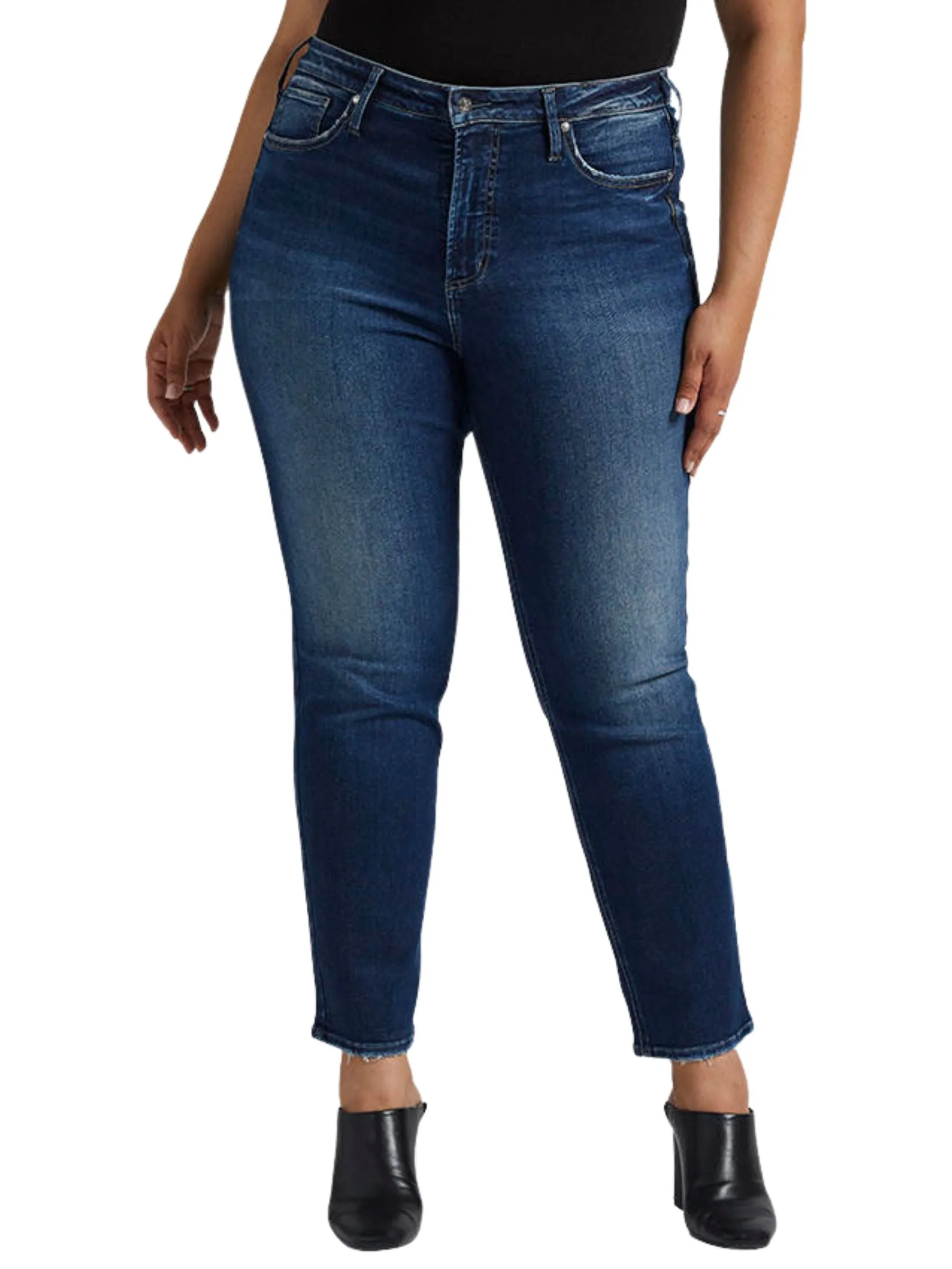 Jeans Taille Haute Infinite Fit Taille Plus (Indigo) de Silver Jeans