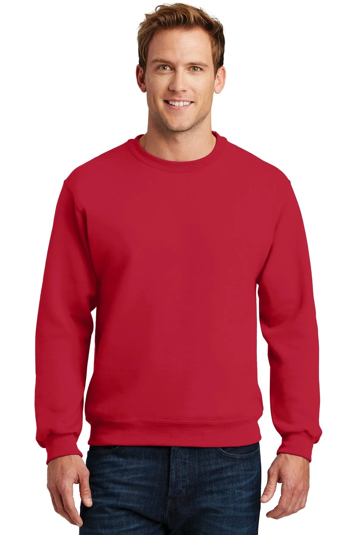 Jerzees Super Sweats NuBlend Crewneck Sweatshirt.  4662M True Red