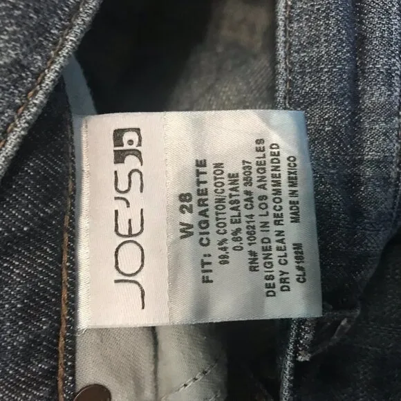 JOE'S JEANS Low Rise Y2K Straight Leg Cigarette Fit GiGi Wash Jeans Size 28