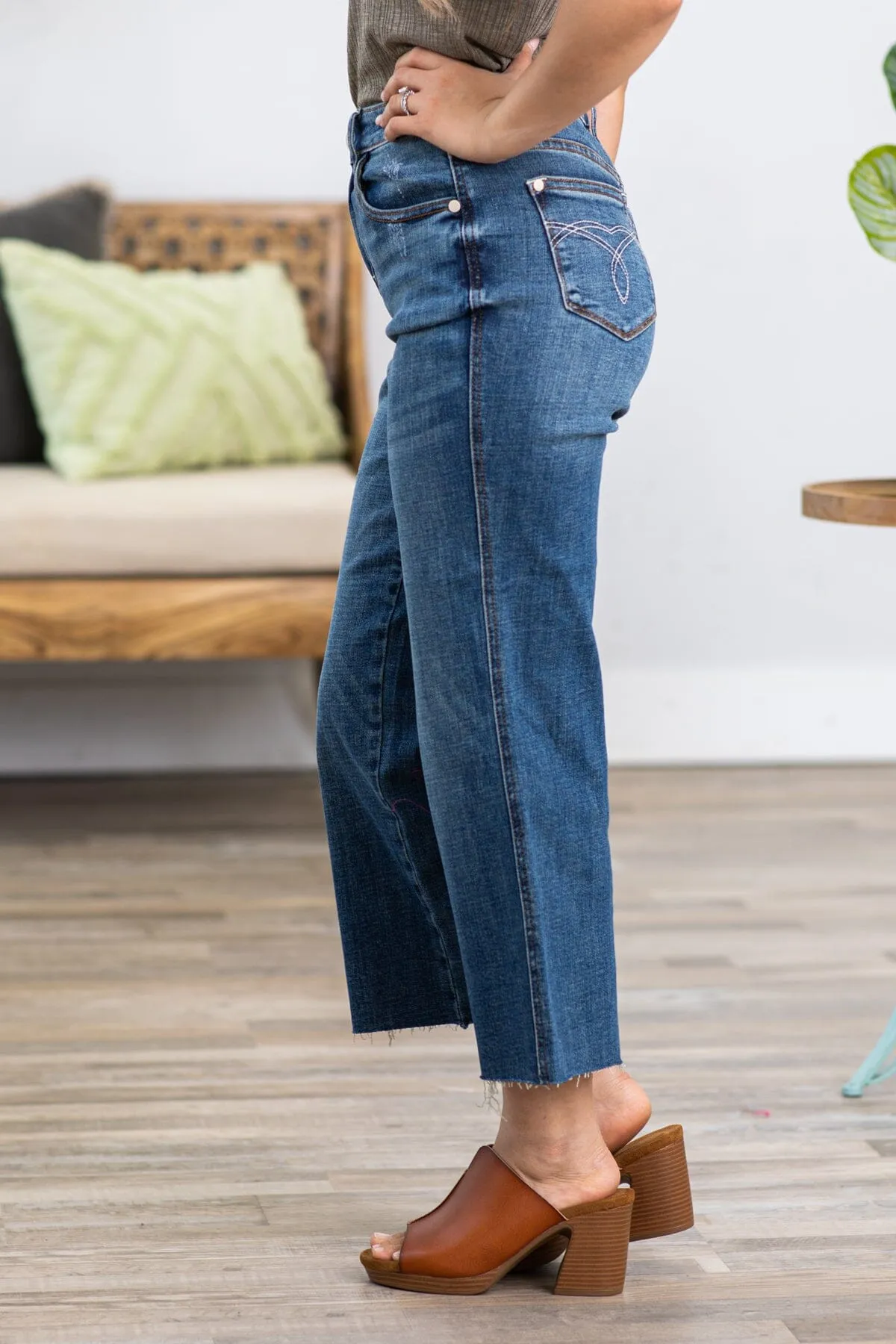 Judy Blue Cropped Wide Leg Jeans