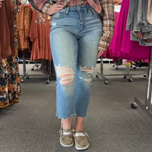 Judy Blue Straight Crop Midrise Jeans