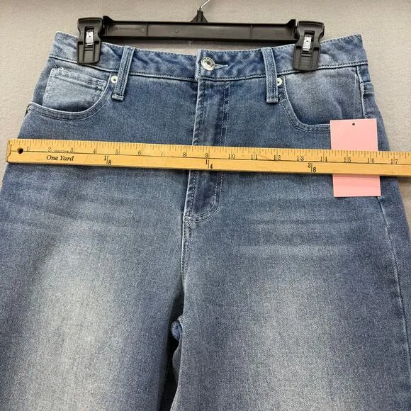 Juicy Couture Jeans Women's 9/29 Blue Lunita Wide Leg Rhinestone Logo Flare NWT