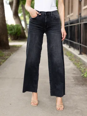 Just Black Washed Grey Slim Palazzo