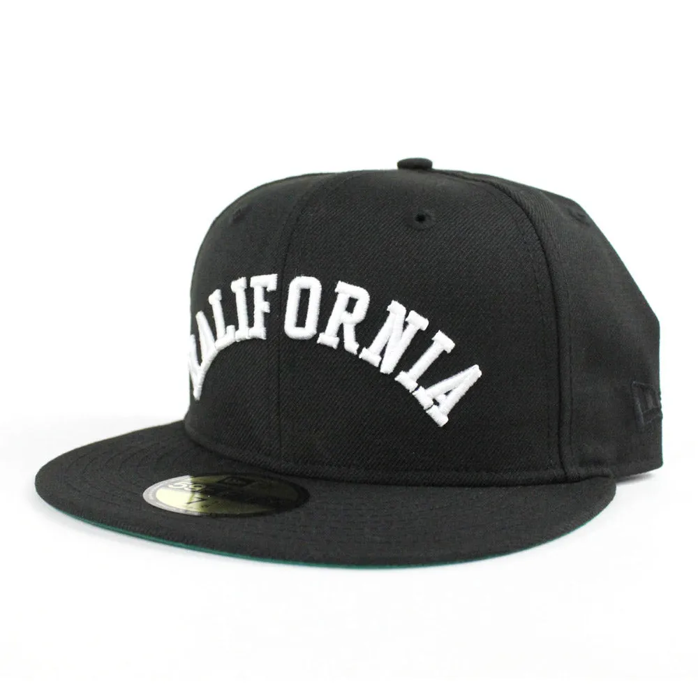 Kalifornia New Era Fitted 59FIFTY Hat (Black Green Under Brim)