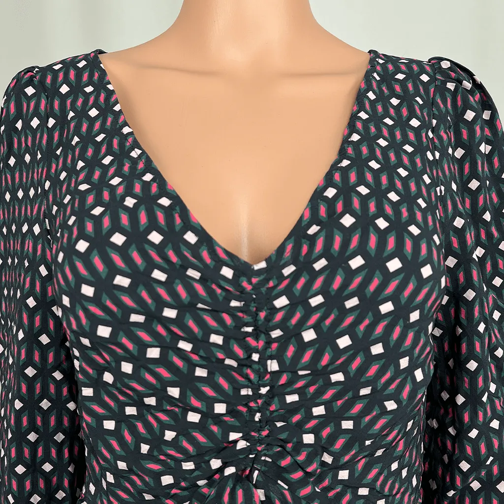 Kookai Long Sleeve Silk Crop Top 34