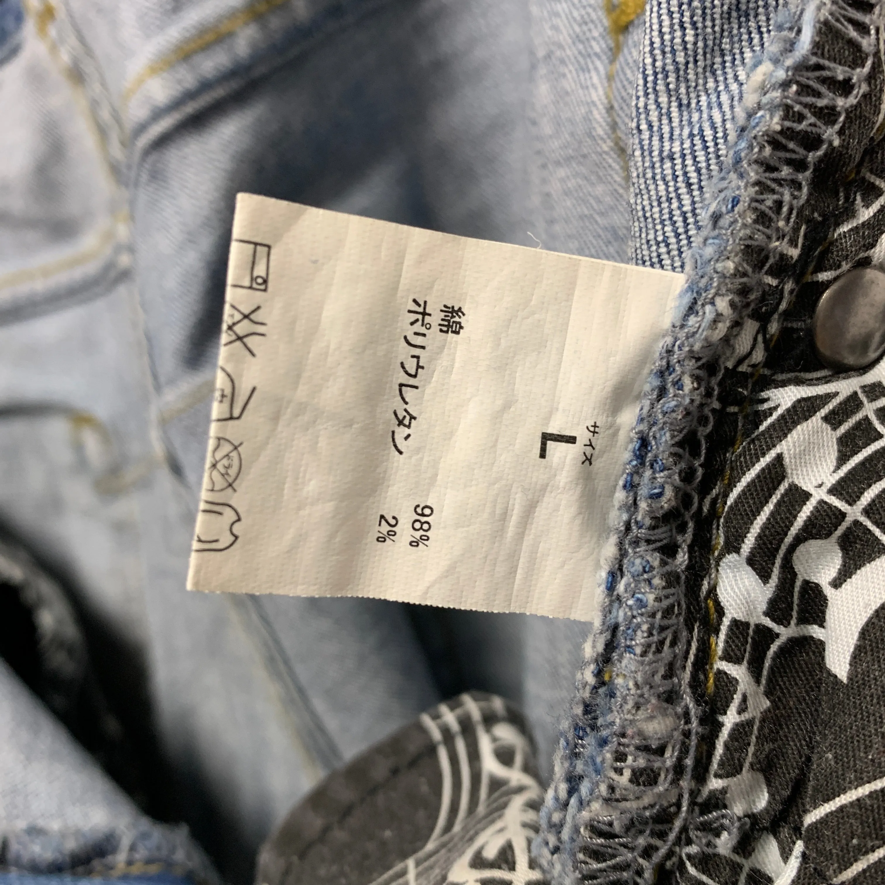 [L] Number Nine Cropped Distressed Denim Jeans Indigo