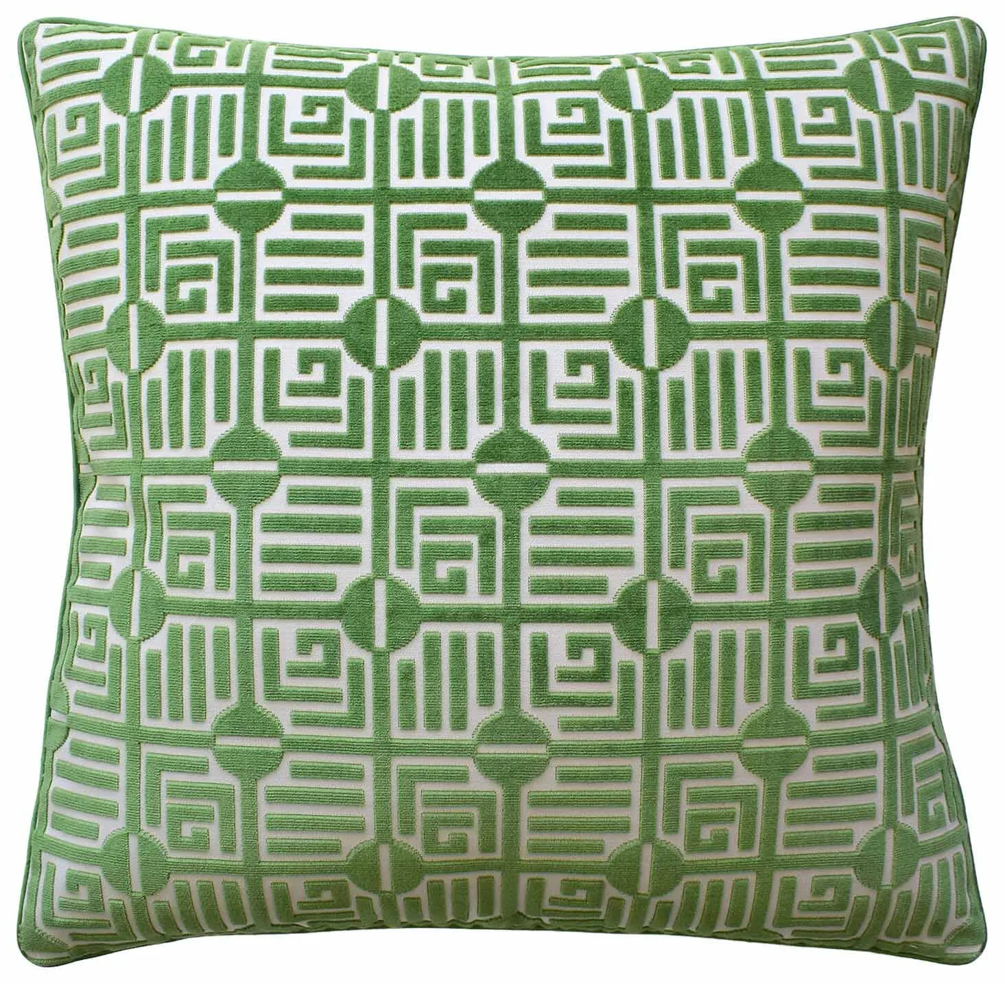 Labyrinth Velvet Pillow (Emerald)