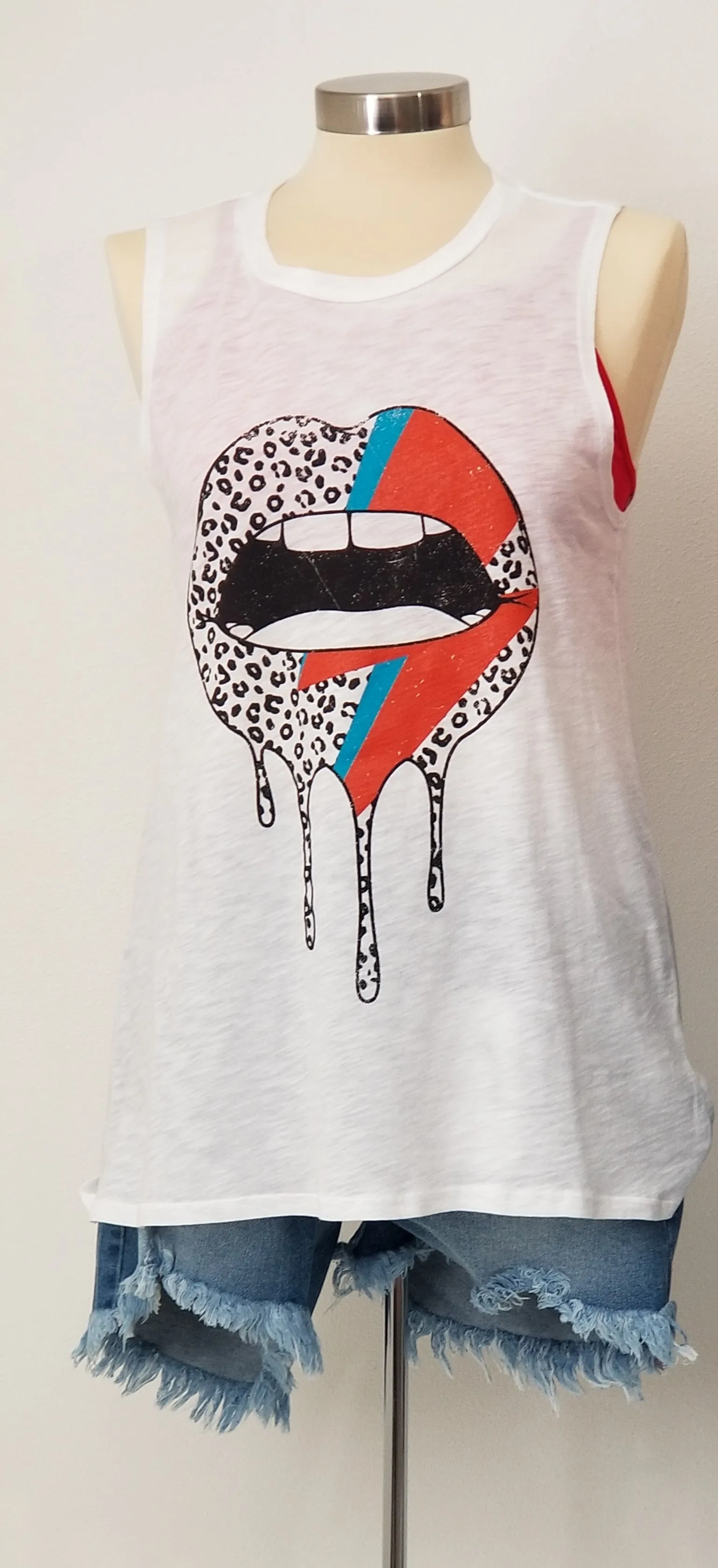 Leopard Lightning Lip Tank