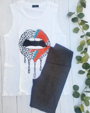 Leopard Lightning Lip Tank