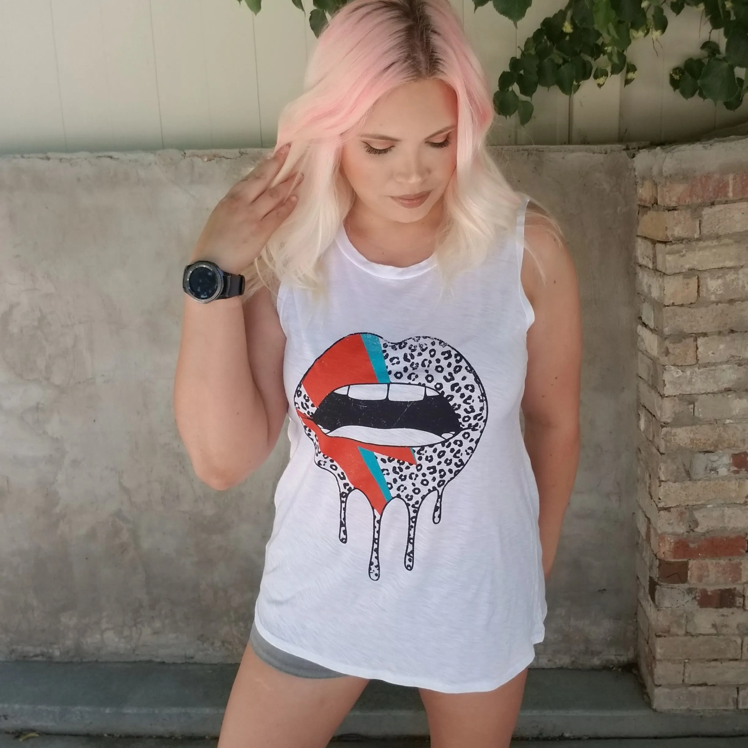 Leopard Lightning Lip Tank