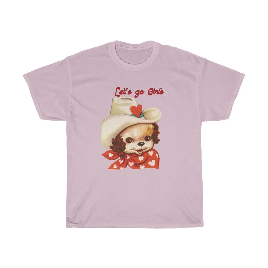 Let’s Go Girls cowboy pup tee shirt