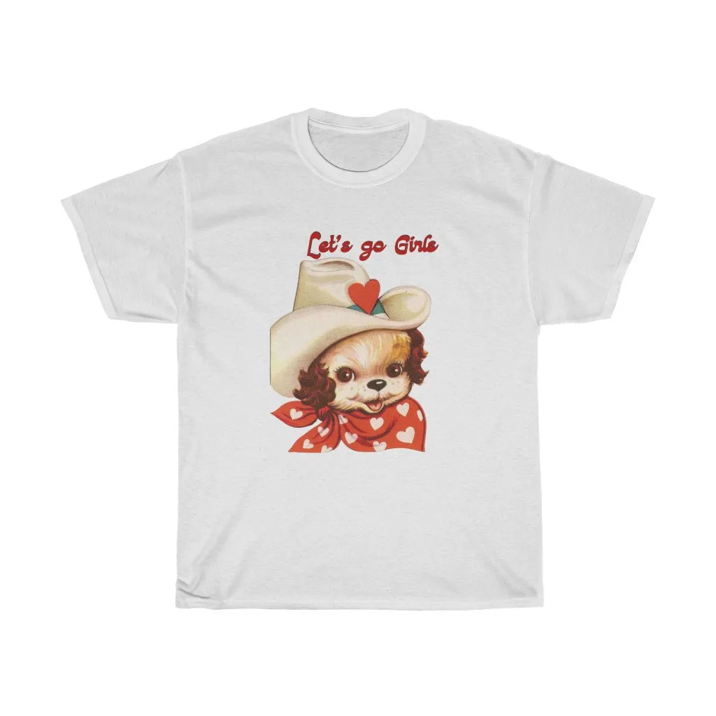Let’s Go Girls cowboy pup tee shirt