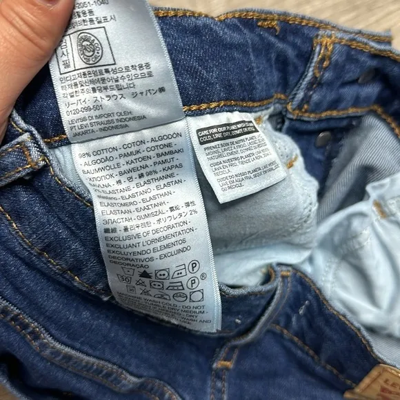 Levi’s Mile High Rise Cropped Wide Leg Jeans Button-Fly Blue Women’s Sz 25