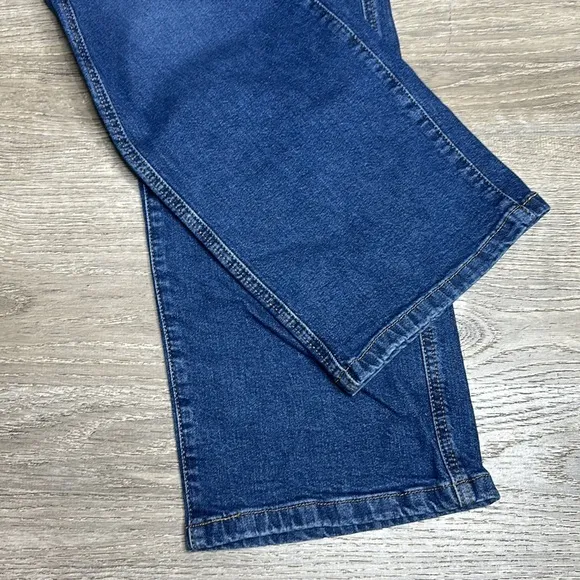 Levi’s Mile High Rise Cropped Wide Leg Jeans Button-Fly Blue Women’s Sz 25