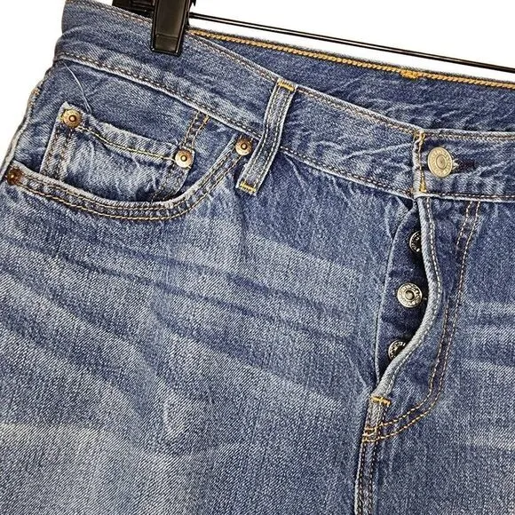 Levi's Women Jeans, Levi's 501 CT Button Fly Straight Leg Tapered Jeans, Sz W32
