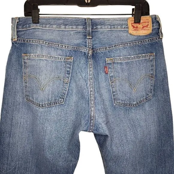 Levi's Women Jeans, Levi's 501 CT Button Fly Straight Leg Tapered Jeans, Sz W32