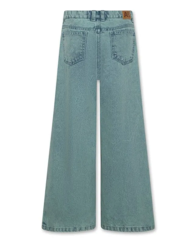 leyla overdye jeans pants - light petrol
