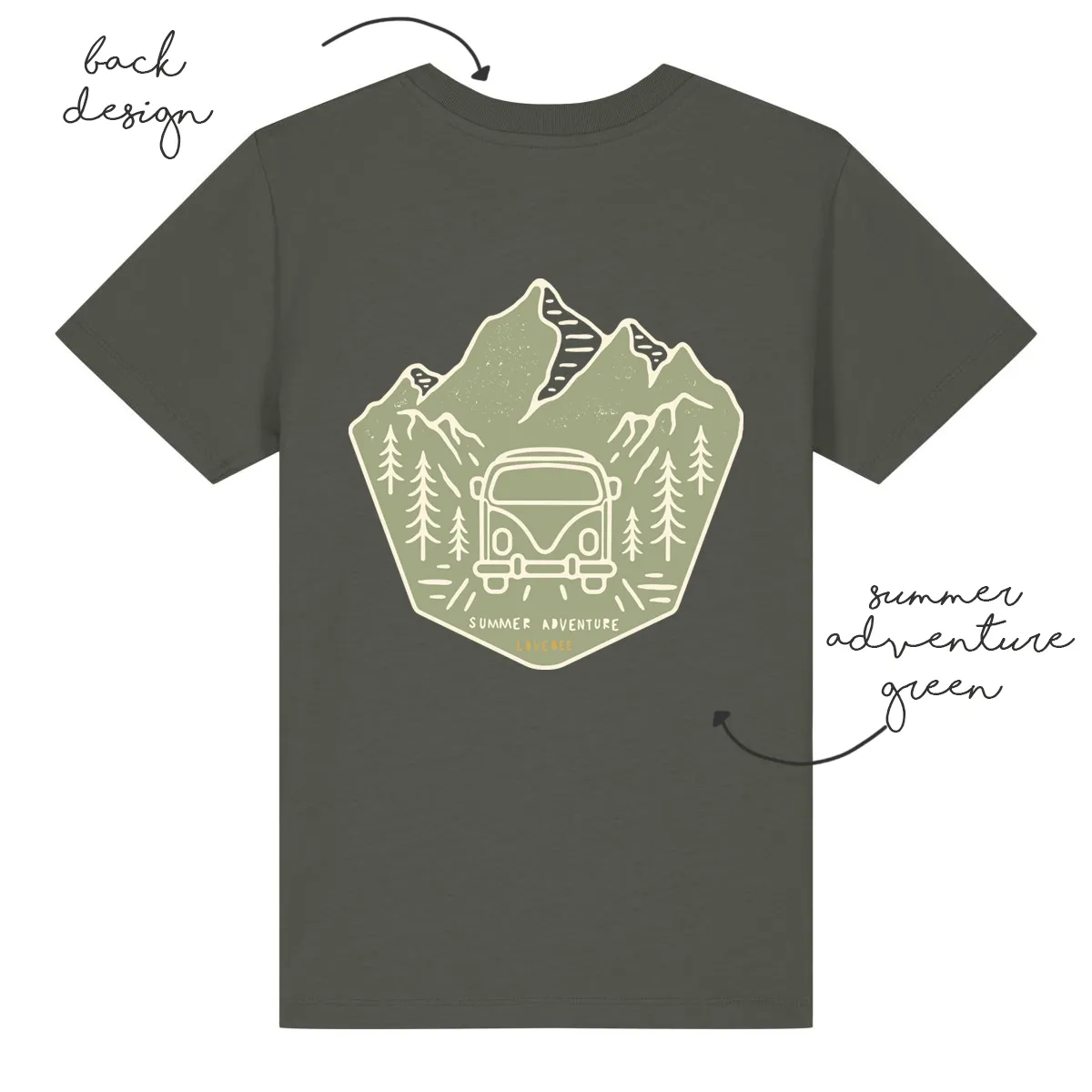 LoveBee T-Shirts | Summer Adventure | Forest Green