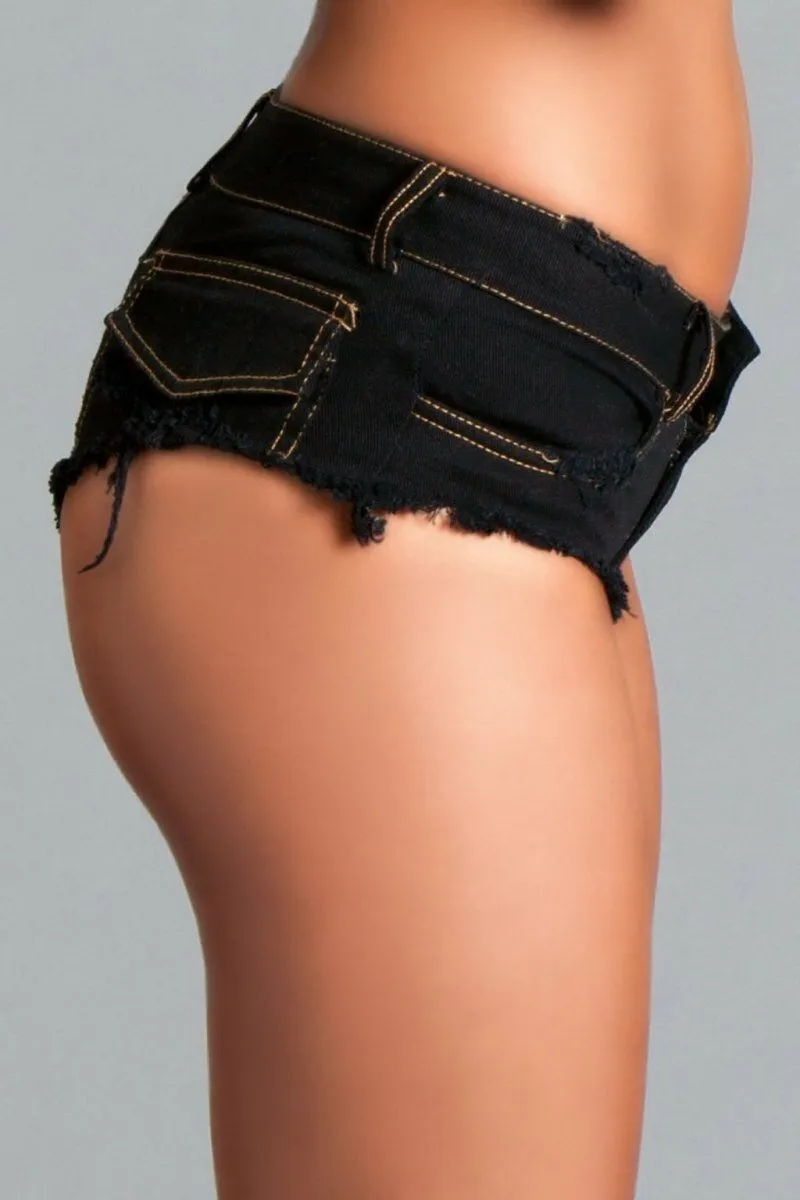 Low Waist Cut Off Denim Booty Shorts