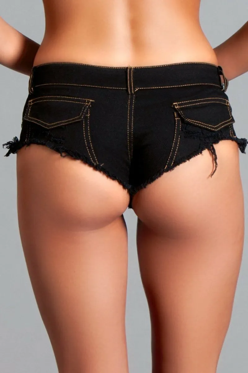 Low Waist Cut Off Denim Booty Shorts