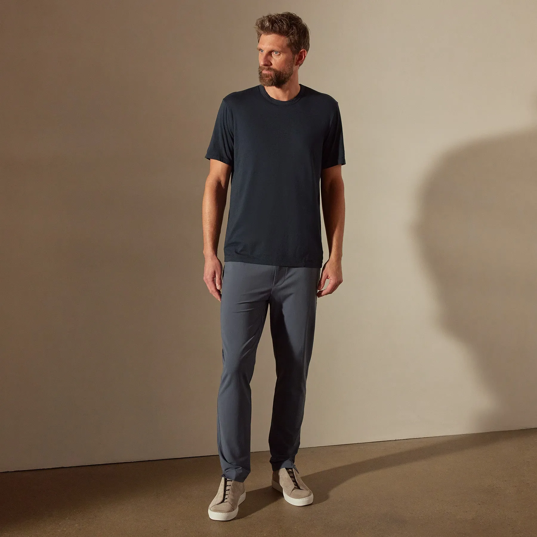 Luxe Lotus Jersey Tee - French Navy