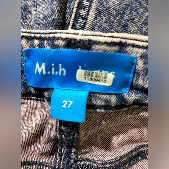 M. I. H. Jeans: Acid Wash High Rise Fluffy Pink Marty Cropped Flare Jeans