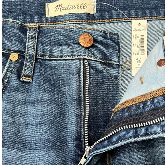 Madewell Kick Out Crop Jeans in Brinton Wash Size 27 NWT